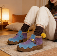 Bottes d'hiver respirantes pour femmes, nouvelle conception de luxe 2026, couleur dégradée assortie