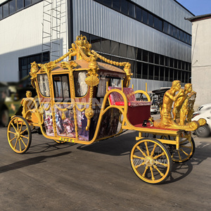 Luxury High Quality Customized Wedding Carriage Leisure Royal Horse Carriage 4 Wheels Horse Carriage - Product Image 4