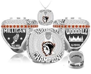 Anillo de Campeones de Equipo de Alta Calidad en Aleación Chapada en Oro Rosa Personalizado para Softbol y Voleibol - Product Image 4