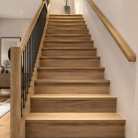 Marche d'escalier REGAL en MDF, noyau plein, antidérapante, résistante à l'humidité, aspect bois stratifié, pour escalier intérieur, hôtel, villa, installation facile