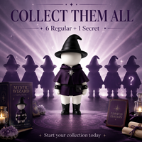 Meiyantoys Mystic Wizard Blind Box Figura de Vinilo ODM 12cm Mini Figura de Acción de Diseñador Temática Mágica Juguete de Vinilo Artístico para Regalos Premium