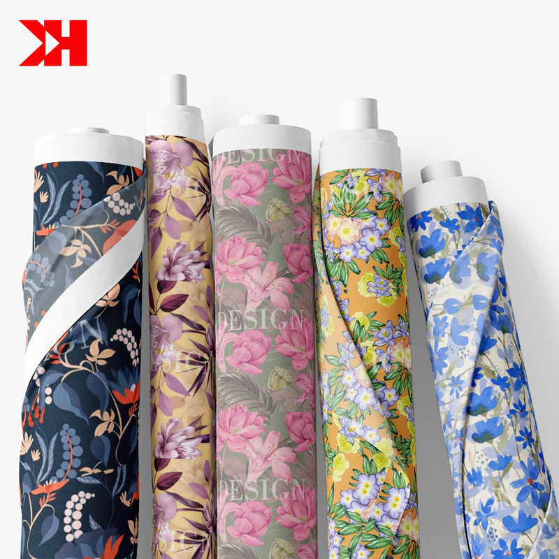 Soft Cotton Luxury Fabric Custom Floral