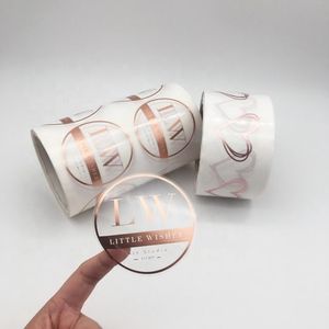 Custom Round <b>Transparent</b> PVC Logo <b>Sticker</b> Waterproof Gold Stamp Adhesive Label - Product Image 4