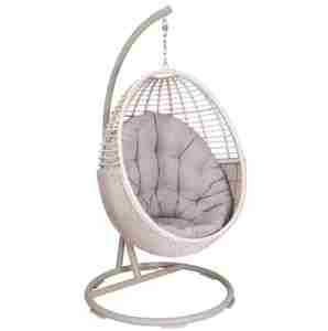 Fauteuil <span class=keywords><strong>suspendu</strong></span> en rotin tressé de style nordique moderne pour adultes, mobilier d'extérieur, balcon et chambre à coucher - Product Image 3