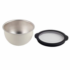 New Style Stainless Steel <b>Bowl</b> <b>with</b> <b>Lid</b> [Set of 5], Mixing <b>Bowl</b> <b>with</b> Prevent Scratch Inside - Product Image 3