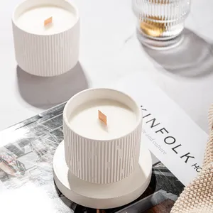high quality wedding gift hotel decoration ceramic crafts cup scented candle