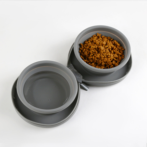Ensemble de bols pliables écologiques pour animaux de compagnie, en silicone, pour la nourriture, par Kind - Product Image 1