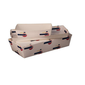 Boîte à hot-dogs rectangulaire jetable personnalisée en gros, option de gaufrage, carton ondulé écologique, matériaux recyclés - Product Image 2