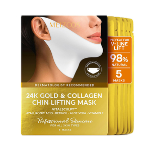 Masque en feuille pour le cou au collagène hydratant, à l'extrait de thé vert, de qualité supérieure, pour le soin de la peau à domicile, traitement anti-rides et raffermissant pour le visage - Product Image 1