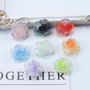 Escultura de Rosa Roja Artística Pintada a Mano al por Mayor, de Resina, con Flores de Colores Brillantes para Decoración del Hogar - Product Image 4