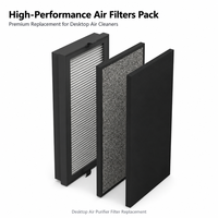 Pack Premium de Filtres à Air de Remplacement en 3 Étapes H11 HEPA Carbone VOC, Compatible avec l'Extracteur de Fumée et le Purificateur d'Air de Bureau