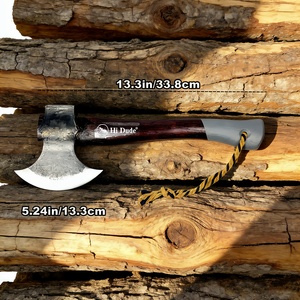 Hacha Vikinga Industrial Forjada a Mano, de Acero con Alto Contenido de Carbono, Hacha de Camping con Mango de Madera Sólida, Hacha Portátil de Supervivencia para Exteriores - Product Image 5