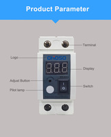 Disjoncteur électronique automatique CHOSO SP5-20A40A 63A à réconnexion automatique et surcharge réglable, 2P 1P+N, 35mm, en plastique, pour rail DIN industriel