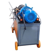 Machine à rouler les filets en acier, machine à fileter les barres d'armature longues, motorisée 5,5 kW, multi-tension