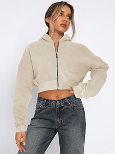 <span class=keywords><strong>Felpa</strong></span> da <span class=keywords><strong>Donna</strong></span> Trendy con Zip e <span class=keywords><strong>Maniche</strong></span> Lunghe, Stile Streetwear, per Primavera, Autunno e Inverno - Product Image 5