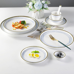 Round <b>Plate</b> Imitation Porcelain Hotel <b>Large</b> Cold Dish <b>Plate</b> Japanese Barbecue Western Steak Flat <b>Plate</b> Commercial Use - Product Image 4