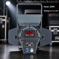 Projecteur LED Fresnel JIXIO DMX512 200W en alliage d'aluminium, double couleur 3200-5600K, gradation progressive 0 à 100, IRC 97 pour le cinéma et la télévision