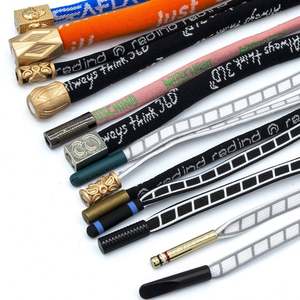 Cordones de Zapatos Deportivos Personalizados OEM/ODM, Elásticos, Planos, Impresos, de Nailon/Poliéster, con Certificación Oeko-Tex, Tela de Algodón Personalizada - Product Image 3