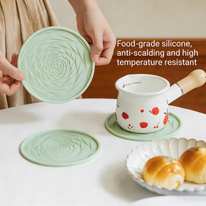 Wholesale <b>Electric</b> Food-grade Silicone Heat Resistant Eco-Friendly Reusable Cup Pad with Decorative Patterns for <b>Desk</b> Use - Product Image 2