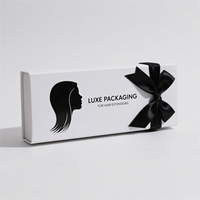 Boîte d'emballage personnalisée en carton magnétique de luxe pour extensions de cheveux, avec logo personnalisé