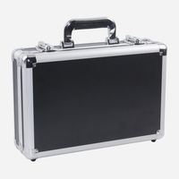 Étui de transport antichoc personnalisable en aluminium noir OEM/ODM