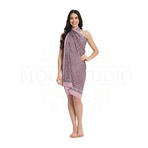 Sarong en coton imprimé à la main de qualité supérieure pour femmes, léger, idéal comme paréo de bikini, pour la plage et les vacances d'été - Product Image 3