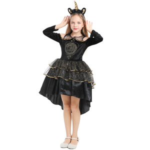 Halloween per bambini <span class=keywords><strong>abito</strong></span> <span class=keywords><strong>da</strong></span> spettacolo gotico per Pony stampa Costume <span class=keywords><strong>da</strong></span> ragazza unicorno <span class=keywords><strong>nero</strong></span> <span class=keywords><strong>abito</strong></span> in Tuvetail gonfio per la <span class=keywords><strong>principessa</strong></span> del gruppo di età - Product Image 5
