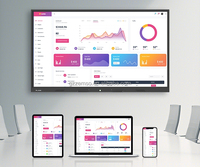 Tableau blanc interactif numérique portable à écran plat multi-touch de 65, 75, 86 et 110 pouces pour l'éducation