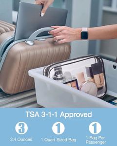 Bolsa de Aseo Transparente de Muestra Gratuita, Bolsa de Accesorios de Viaje, Bolsa de Cosméticos Impermeable para Aeropuerto y Avión - Product Image 2