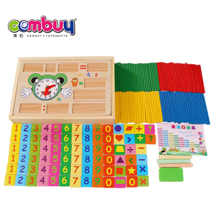 <span class=keywords><strong>Abaque</strong></span> d'écriture multifonction, 7 pièces, jeu en bois, mathématiques - Product Image 2