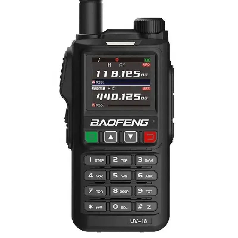 Baofeng UV-18H Notfall-Alarmprogrammierung drahtloser Langstreckensender schwarz 10 W professionell akzeptieren GPS PC Walkie Talkie