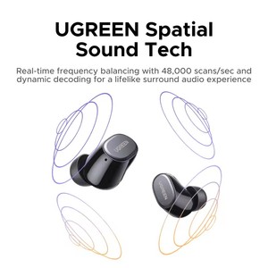 Écouteurs sans fil <span class=keywords><strong>UGREEN</strong></span> <span class=keywords><strong>Bluetooth</strong></span> 6.0 intra-auriculaires légers avec son basses profondes, autonomie de 35h et application mobile - Product Image 3