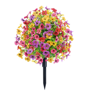 2025 vendita calda simulato giardino terra eucalipto fiori viola per giardino <span class=keywords><strong>Villa</strong></span> cortile paesaggio decorazione interna esterna - Product Image 4