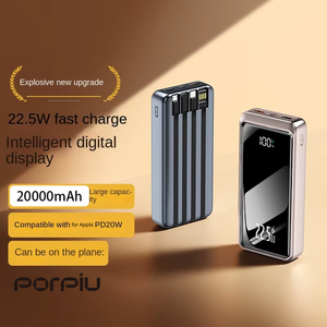 PORPIU PD22.5W 20000 di ricarica <span class=keywords><strong>Super</strong></span> veloce mah Power Bank grande capacità con ingresso di tipo C e Display a LED Logo personalizzabile - Product Image 4