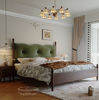 Lit plateforme en bois massif de pin de style japonais, gain de place, multifonctionnel, taille King/Queen, design écologique et durable