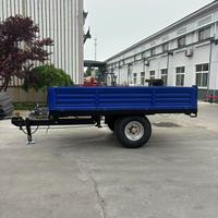 Remorque utilitaire agricole Tavol entièrement équipée, haute productivité, 5 tonnes, moteur hydraulique, benne arrière, frein à air