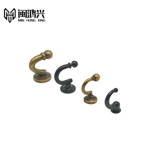 Min Hong Xing Zinc Alloy Slip <b>Hook</b> Black Antique Style Cabinet Coat Hat <b>Hook</b> Nordic Modern Minimalist Hardware Accessory - Product Image 2