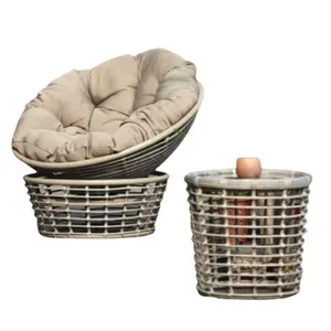 Promotional Resin Rattan Outdoor Furniture Popular Poolside Sofa Chair And Table New Design Queen Size Chair