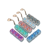 LED Erwachsenen-Fidget-Clicker Leuchtender Würfel Mechanischer Tasten-Clicker Stressabbau Geschenk für Neujahr