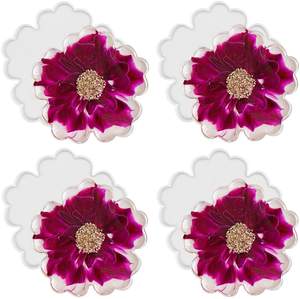 قالب سيليكون من راتنج الإيبوكسي لصنع قواعد أكواب من العقيق وصينية لف وأطباق وحصائر أطباق بتصميم زهرة عباد الشمس والساكورا والجيود - Product Image 3