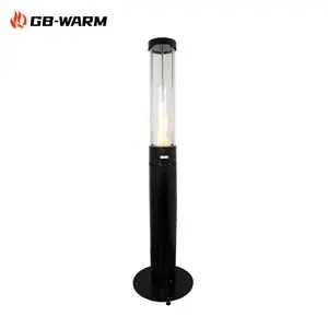 Black free standing Pellet Stove Outdoor Heating wood pellet patio heater glass Flue Patio Heater tiny space heater