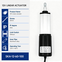 Petit actionneur linéaire électrique 12V CC, moteur linéaire à course de 60 mm pour incubateur à œufs SKA