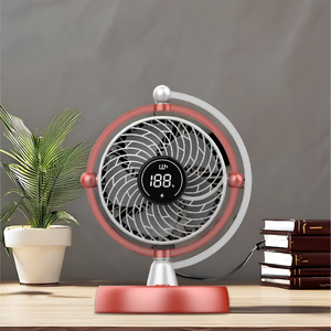 Ventilateur de table électrique portable avec lumière LED, 3 vitesses, moteur DC silencieux, batterie rechargeable 5000 mAh, pour la maison et l'extérieur - Product Image 5