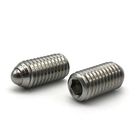DIN934 din916 440 aluminium acier inoxydable m4 m2 m7 nylon moleté ensemble point plat cuvette point hexagonal six pans creux vis de réglage