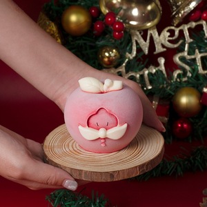 Apple Santa Silicone Mold Set Christmas Baking Candle DIY Cake Mousse Mold Customizable Shape - Product Image 2