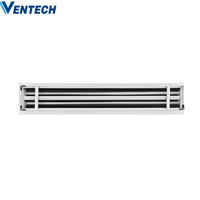 Ventech HVAC Grille d'aération en aluminium avec grille d'aération et diffuseur à fente linéaire