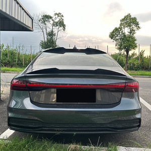 สปอยเลอร์หลังคาทรงใบมีดสำหรับ Audi A7 S7 C8 ปี 2019+ สีดำเปียโน ลายคาร์บอนไฟเบอร์ วัสดุ ABS - Product Image 1