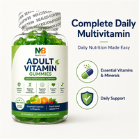 Bulk aankoop MOQ laag, monsterbestelling, hoge potentie volwassen vitamine gummies, stressverlichting