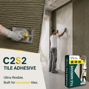 Mortier-colle polymère C2S2 personnalisé <span class=keywords><strong>de</strong></span> 20 kg, imperméable et fin, pour carrelage grand format céramique, porcelaine, <span class=keywords><strong>sol</strong></span> et mur - Product Image 1