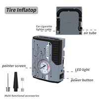 Pompe à air pour voiture 12V DC, manomètre ABS, gonfleur de pneus, cordon long de 3 m, compresseur d'air portable, gonflage des pneus
